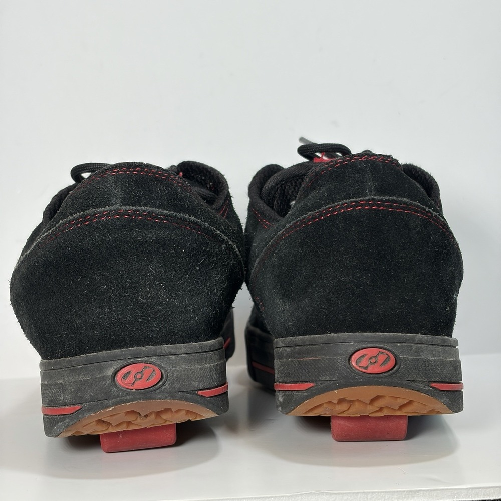 Size 8 VTG Y2K‎ Heelys Plush 7930 Black Suede Red Stitching Sneakers - Picture 5 of 8